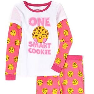 Nickelodeon Shopkins One Smart Cookie Pajamas NWT